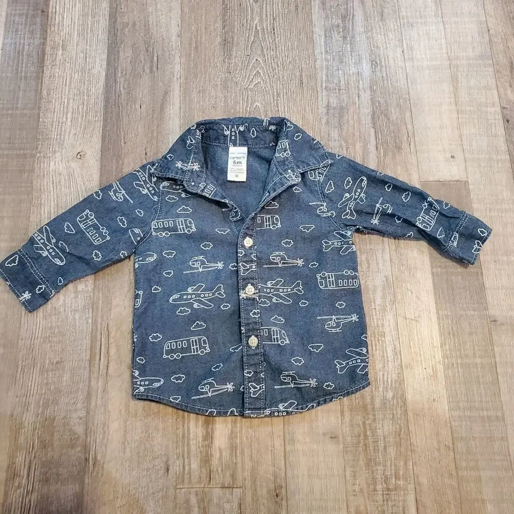Carters 6 month button down long sleeve